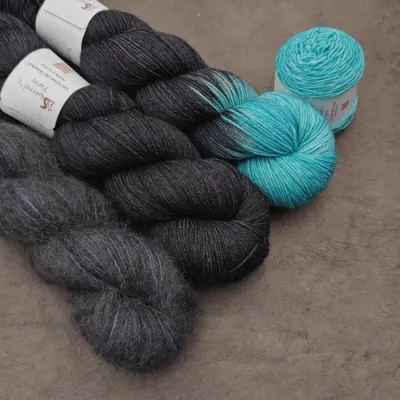 Collection Pooling - Kit N°6 Sur la Plage - Charbon / Caraïbes - Avec marqueur ArsMirabilia